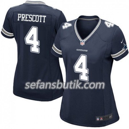 Dallas Cowboys Tröjor Dak Prescott 4 Nike Navy - Dame Dallas Cowboys Tröjor Dak Prescott 4 Nike Navy - Dame